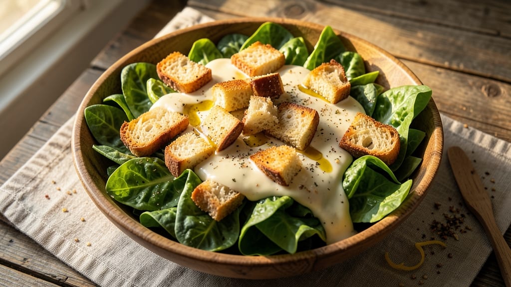 Caesar Salad Recipe for 20: Crispy Croutons and Parmesan Magic