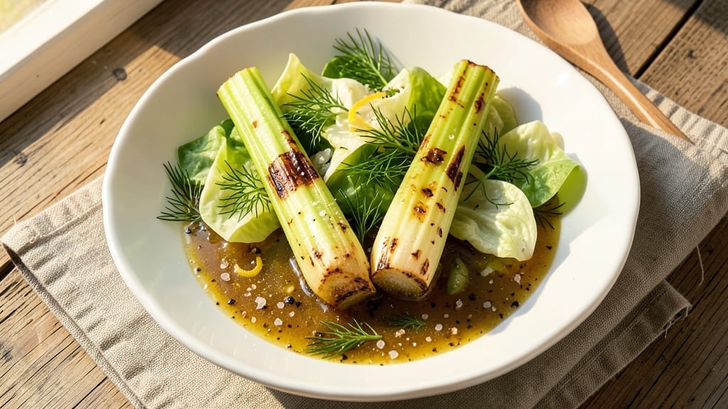 Baked by Melissa Green Salad Recipe: Crispy Celery Crowns Over Creamy Ranch Velout