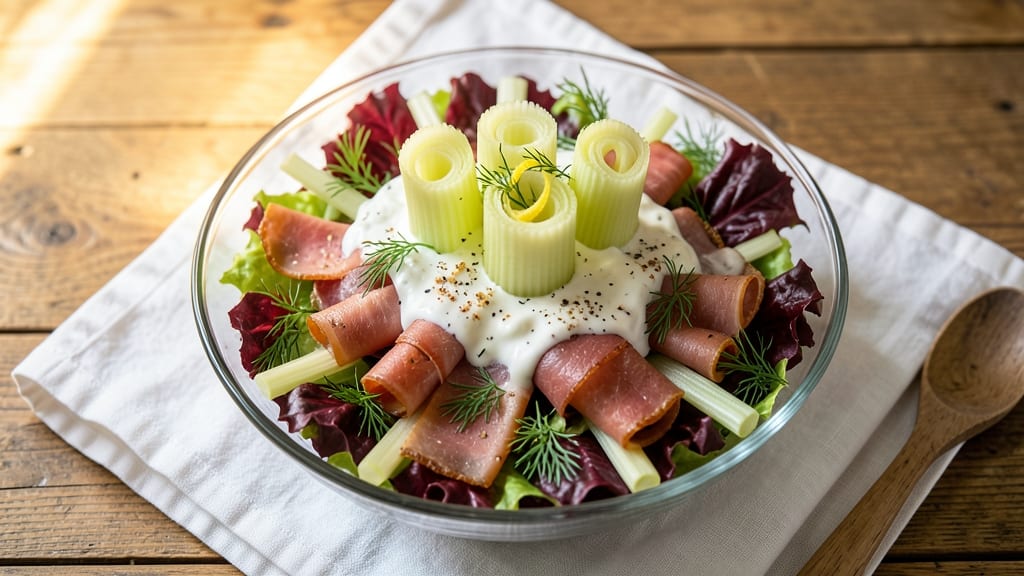 Barefoot Contessa Ham Salad Recipe: Celery Crown Crunch Over Creamy Dill Dressing