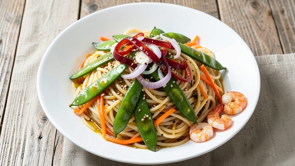 Asian Spaghetti Salad Recipe: Crunchy Sesame-Peanut Dressing Magic
