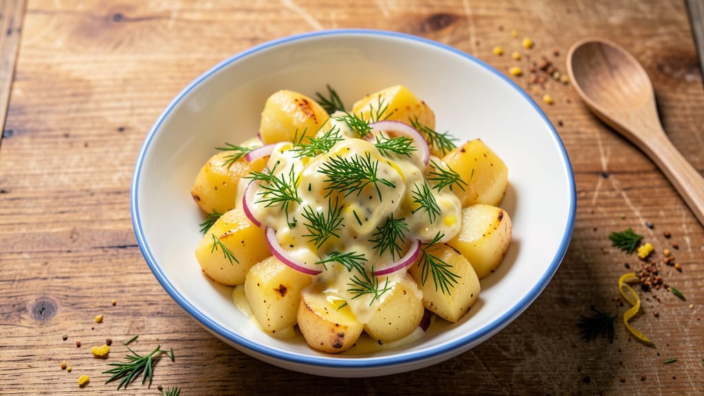 Traditional Potato Salad Recipe No Egg: Mayonnaise-Free Crunch With Mustard Vinaigrette