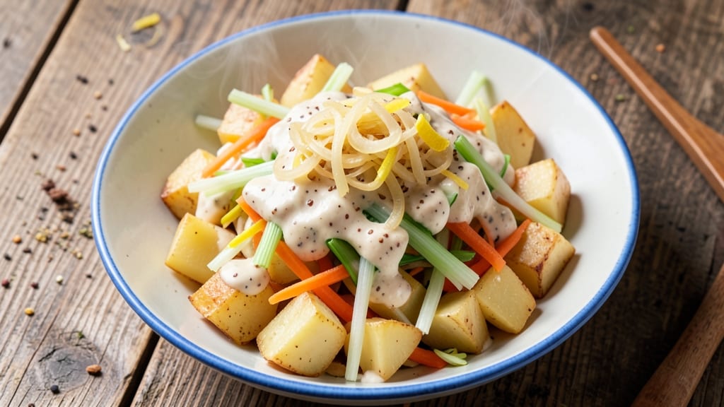 Authentic Japanese Potato Salad Recipe: Crunchy Celery Crowns and Miso-Mayo Magic