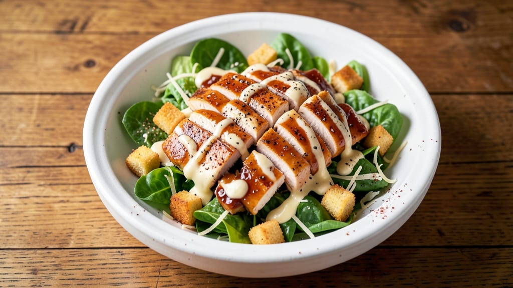 BBQ Chicken Caesar Salad Recipe: Smoky Grilled Chicken Over Crispy Croutons