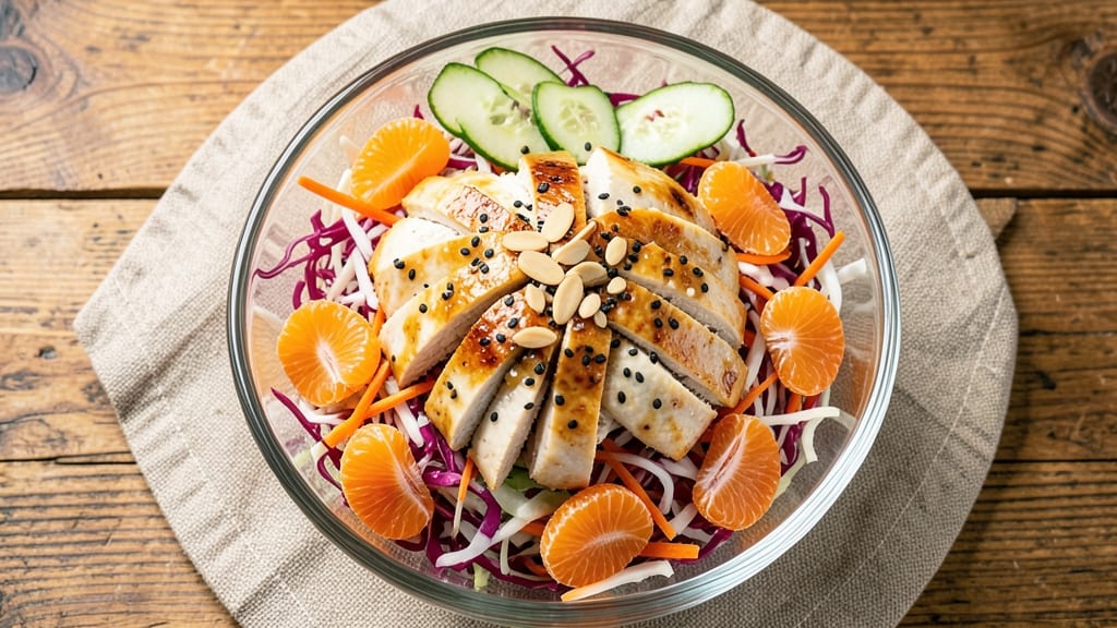 Asian Chicken Salad Recipe With Mandarin Oranges: Bright Citrus and Crispy Sesame Bite