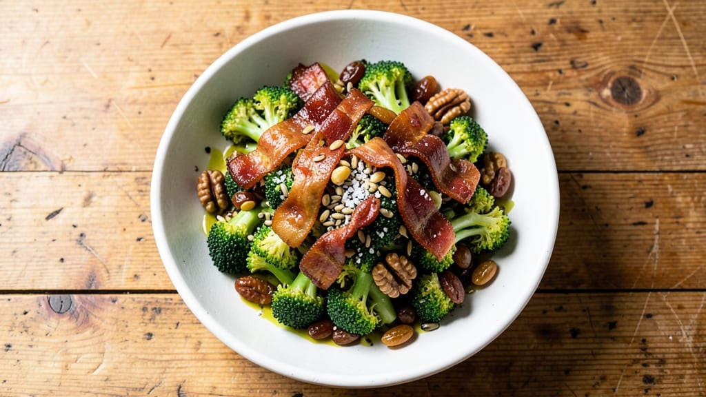 Broccoli Raisin Bacon Sunflower Seed Salad Recipe: Sweet-Savory Contrast With Crunchy Texture