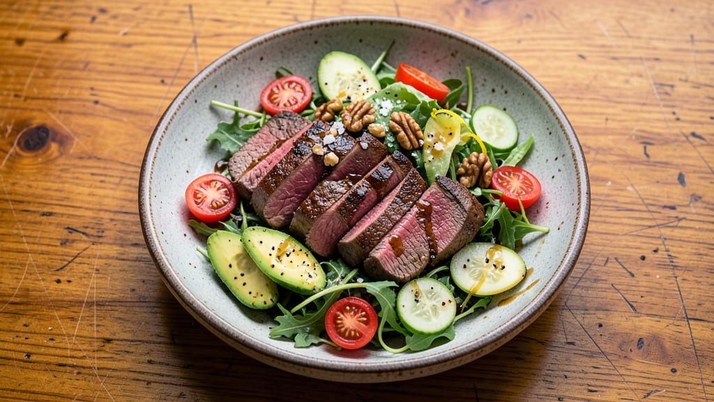 Big Steak Salad Recipe: Hearty Protein-Packed Bite With Crispy Topping