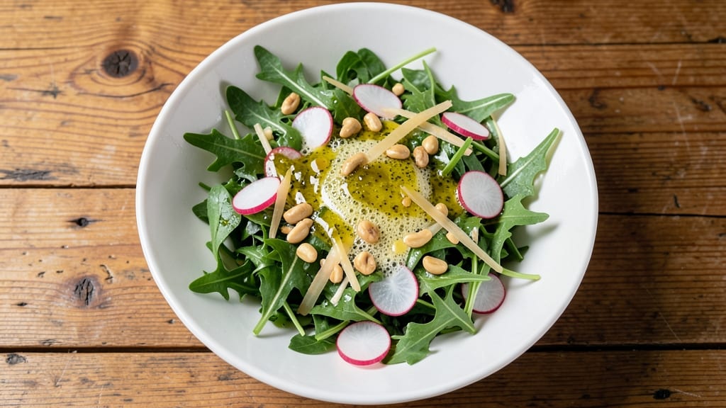 Arugula Salad Vinaigrette Recipe: Bright Lemon-Anchovy Zing for Fresh Greens