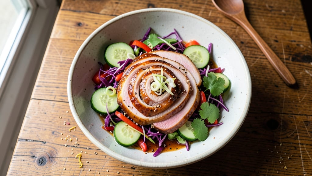 Asian Turkey Salad Recipe: Crispy Sesame-Crusted Turkey with Citrusy Miso Dressing