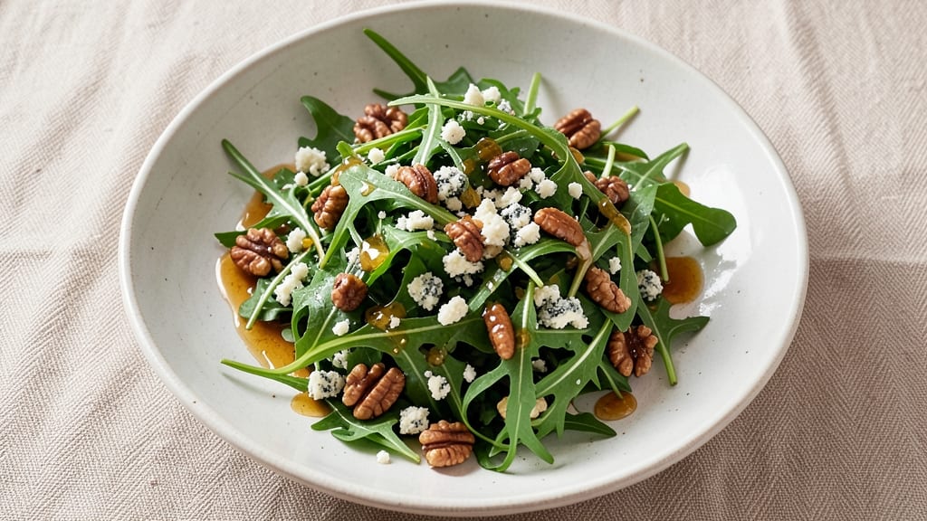 Arugula Gorgonzola Salad Recipe: Peppery Bite Meets Creamy Melty Bliss