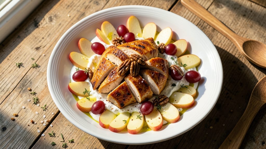 Apple Grape Walnut Chicken Salad Recipe: Crunchy Tri-Texture Triumph