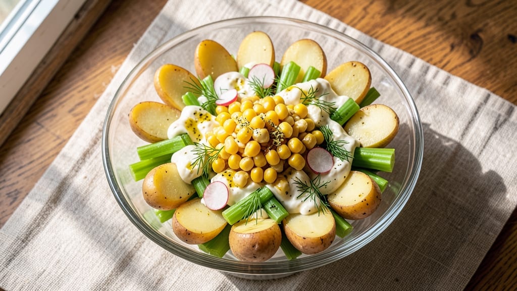 Bobby Flay's Corn and Potato Salad Recipe: Smoky Grilled Corn and Crispy Celery Crowns