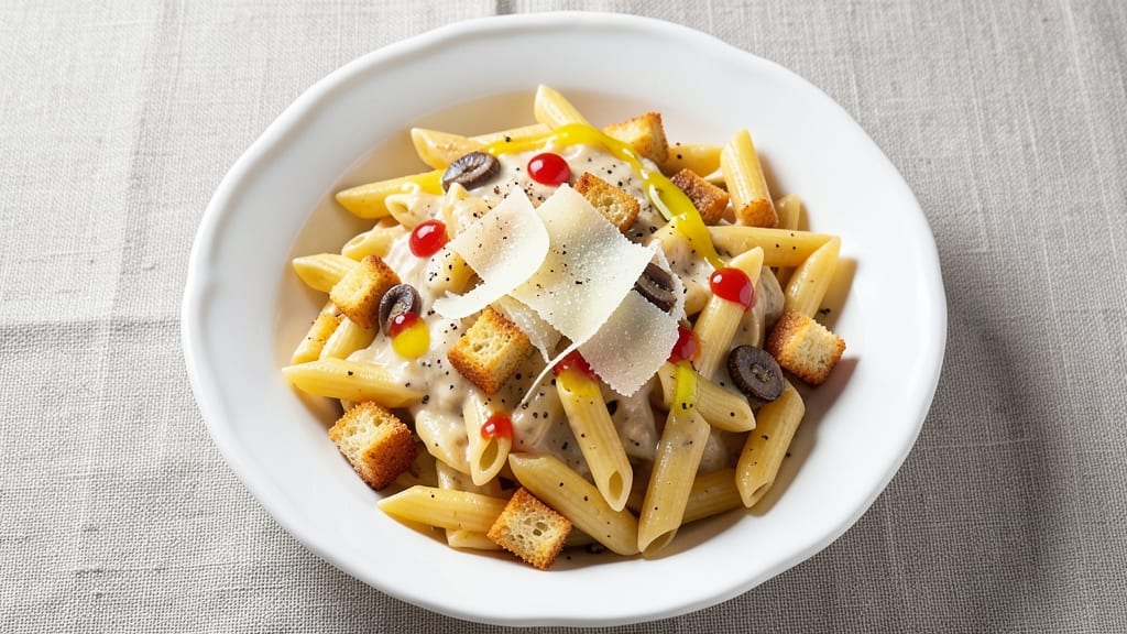 Caesar Pasta Salad No Lettuce Recipe: Crunchy Parmesan and Crouton-Packed Twist
