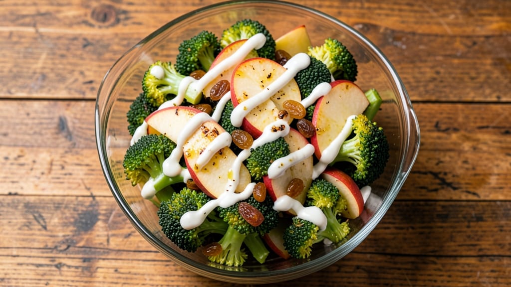 Broccoli Apple Raisin Salad Recipe: Sweet-Tart Crunch With Nutty Dressing