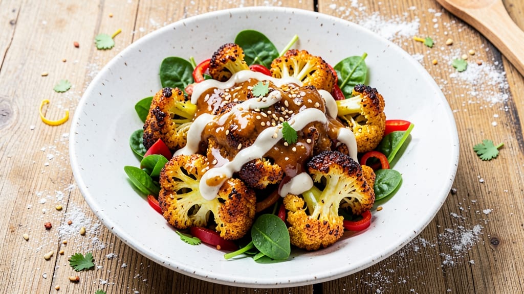Buffalo Cauliflower Salad Recipe: Crispy Roasted Bites With Tangy Ranch Drizzle