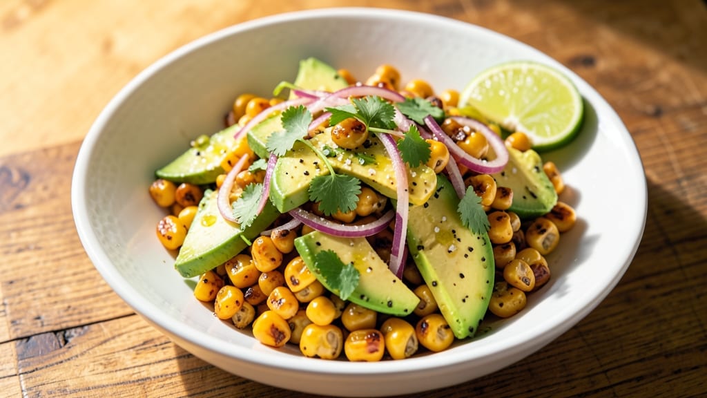 Cameron Diaz's Roasted Corn Salad Recipe: Smoky Char and Creamy Avocado Bliss