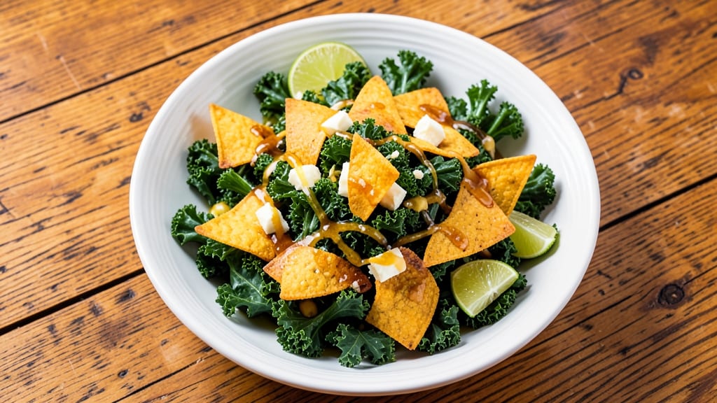 Bandera Kale Salad Recipe: Crispy Tortilla Chips and Citrus-Lime Vinaigrette Twist