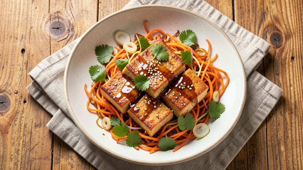 Baked Tofu Salad Recipe: Crispy-Edged Protein With Tangy Sesame Dressing