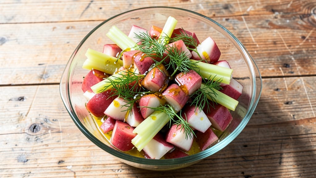 Greek Potato Salad Recipe Tarpon Springs: Celery Crown Crunch and Lemon-Dill Zing