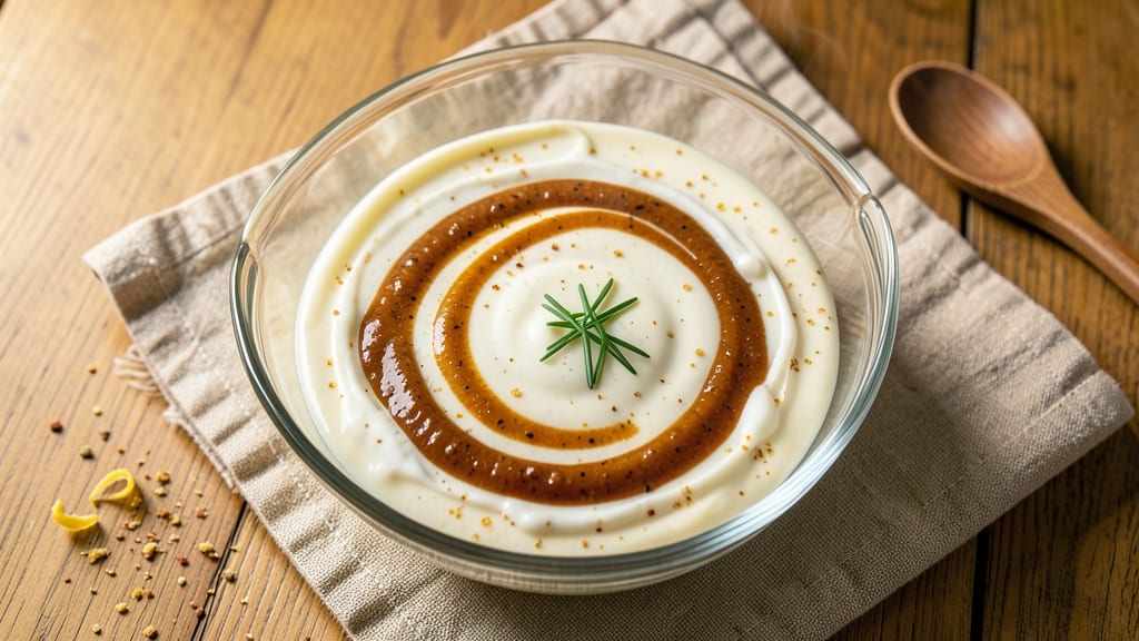 Buffalo Salad Dressing Recipe: Crispy Celery Crowns Over Tangy Ranch Velout