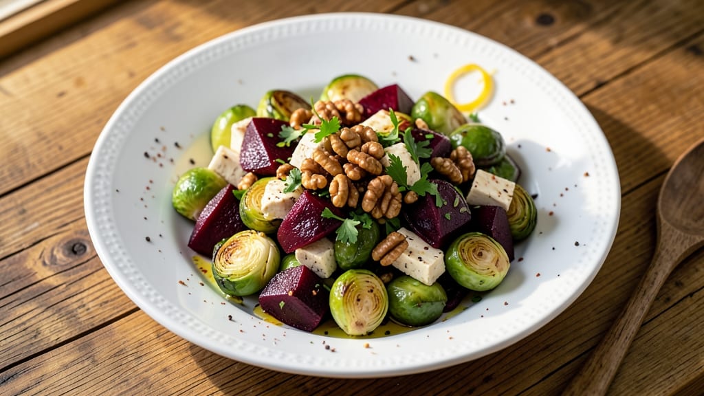 Brussels Sprouts and Beet Salad Recipe: Earthy Sweetness With Nutty Crunch