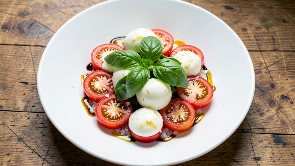 Caprese Salad Recipe With Mozzarella Balls: Fresh Tomato and Basil Burst in 10 Minutes