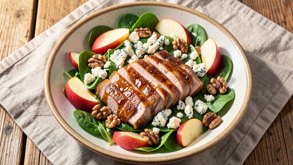 Canadian Salad Recipe: Maple-Glazed Pork and Apple Crunch Delight