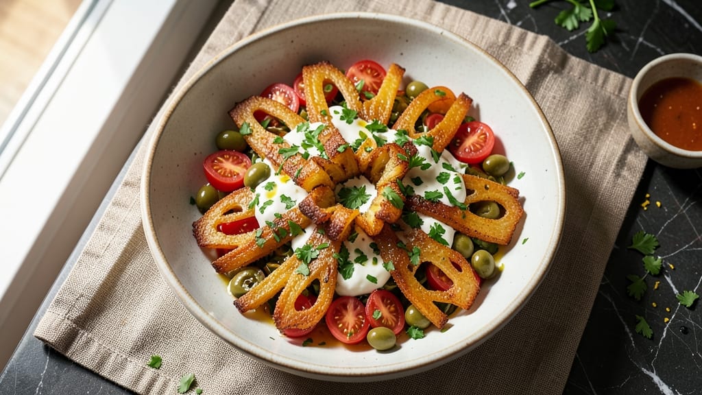 California Pizza Kitchen Moroccan Salad Recipe: Crispy Celery Crowns Over Zesty Harissa Dressing