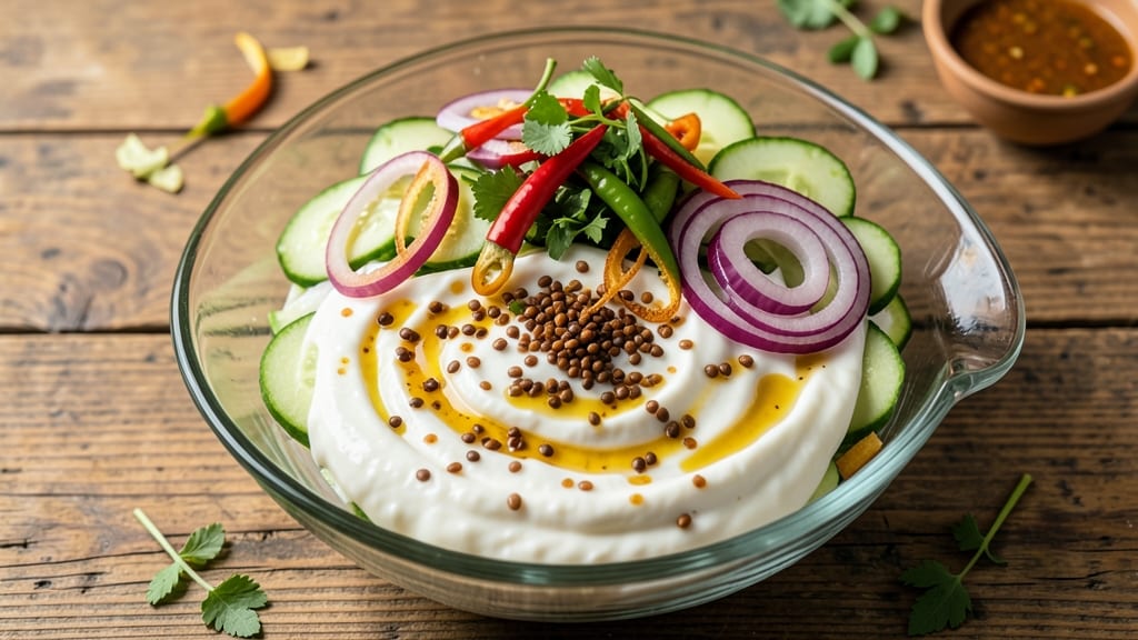 Bengali Salad Recipe: Tangy Yogurt and Mustard Seed Crunch