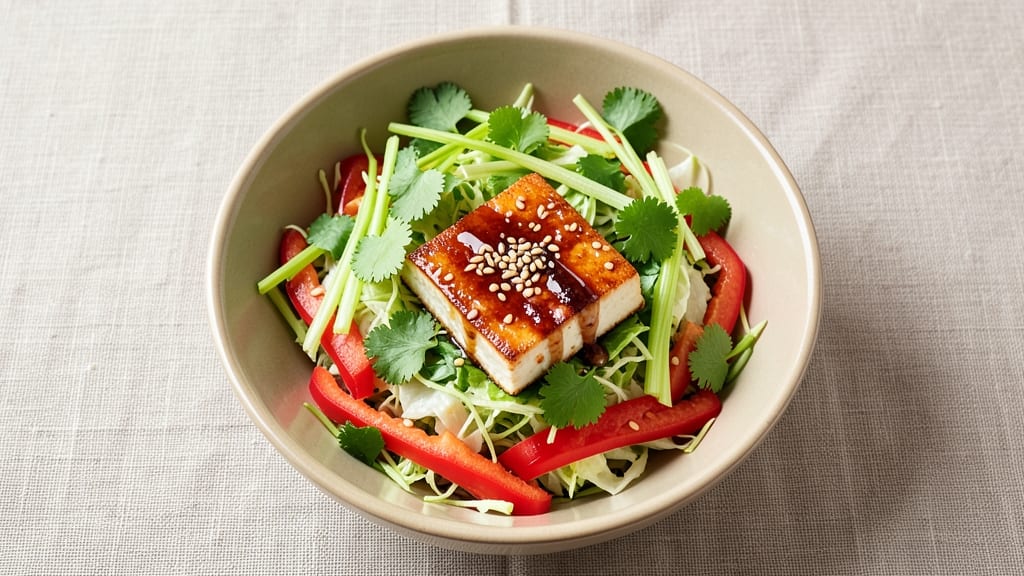 Buddha Salad Recipe: Crispy Celery Crowns Over Creamy Tahini Dressing