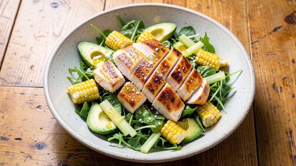 Avocado Corn Chicken Salad Recipe: Crunchy Celery Crowns Meet Creamy Avocado Zing