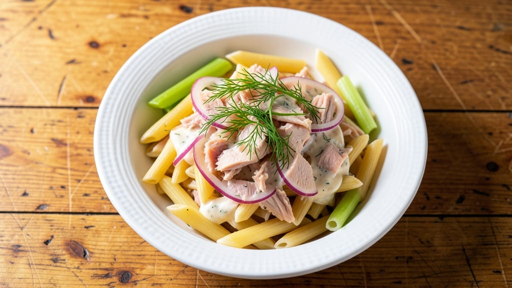 Best Tuna Pasta Salad Recipe Ever: Crispy Celery Crowns and Creamy Dill Harmony