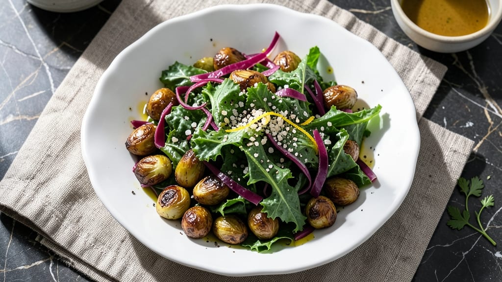 Brassica Salad Recipe: Crispy Roasted Greens with Tangy Lemon Vinaigrette
