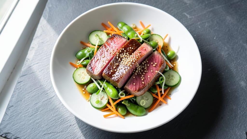 Asian Ahi Tuna Salad Recipe: Sesame-Kissed Crunch and Silky Flavor Fusion