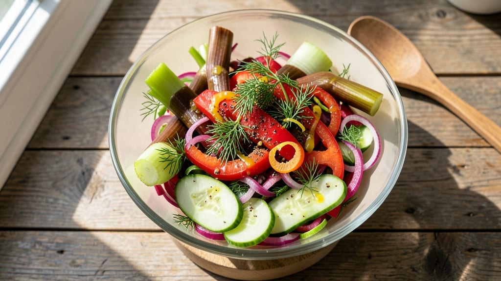 Batch Salad Recipe: Celery Crown Crunch Meets Zesty Lemon-Dill Vinaigrette