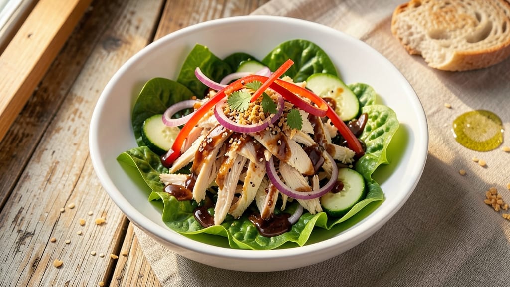 California Pizza Kitchen BBQ Chopped Salad Recipe: Smoky Chipotle Crunch Over Creamy Tomato Base