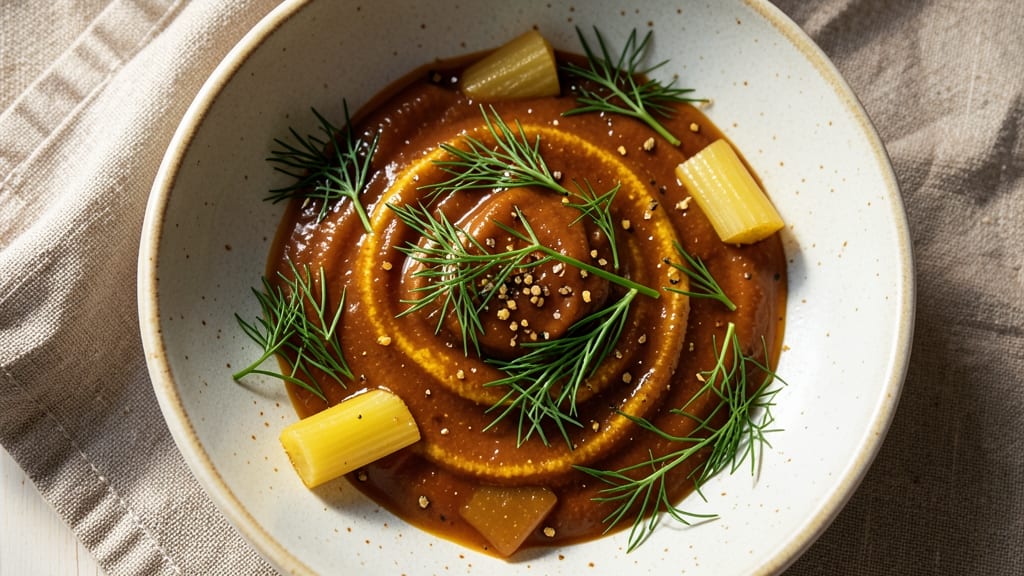 Beer Salad Dressing Recipe: Crispy Celery Crowns Over Malty Creaminess
