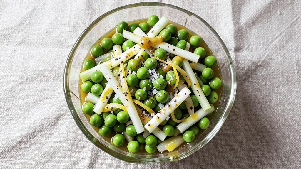 24 Hour Peas Salad Recipe: Crunchy Celery Crowns and Tangy Mustard Twist