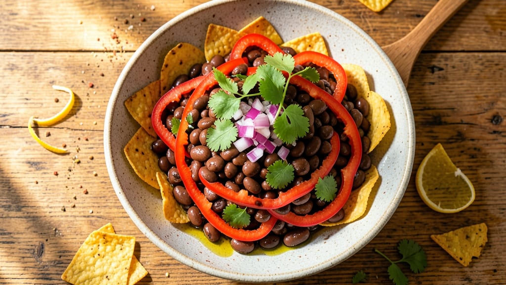 Best Black Bean Salad Recipe Ever: Crispy Tortilla Strips and Zesty Lime Vinaigrette