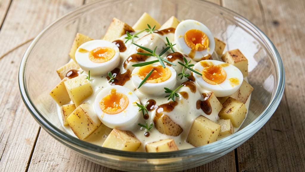 Buttermilk Potato Salad Recipe: Crispy Celery Crowns Over Tangy Creamy Base