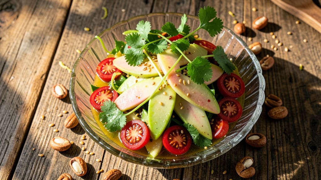 Burmese Mango Salad Recipe: Tangy Tamarind and Toasted Sesame Crunch