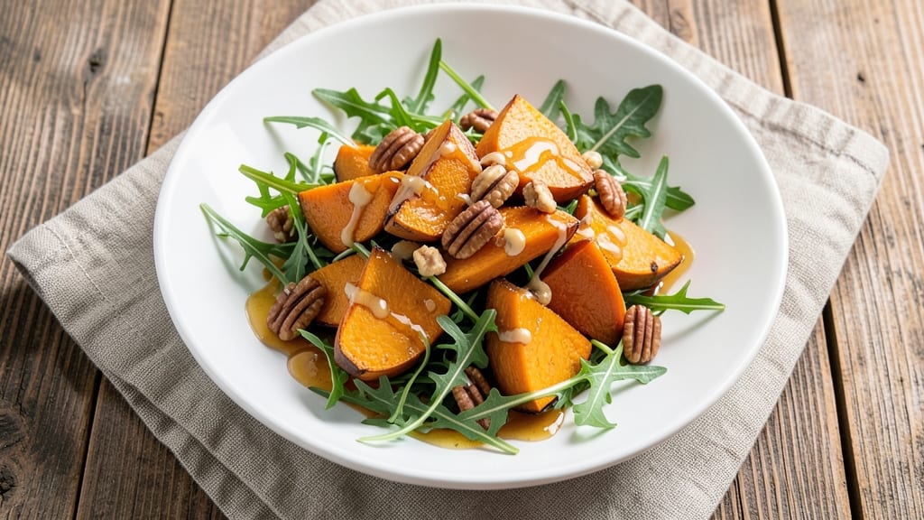 Butternut Squash and Arugula Salad Recipe: Roasted Squash Meets Peppery Greens