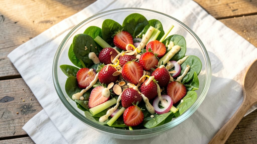 Applebee's Strawberry Salad Recipe: Celery Crown Crunch Over Creamy Dill Ranch Bliss