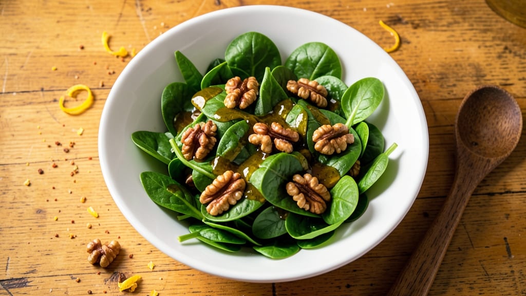 Best Spinach Salad Recipe Pioneer Woman: Bright Green Freshness With Crunchy Walnut Topping