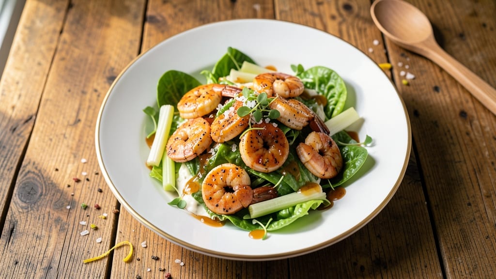 Buffalo Shrimp Salad Recipe: Spicy Kick and Crisp Celery Crowns