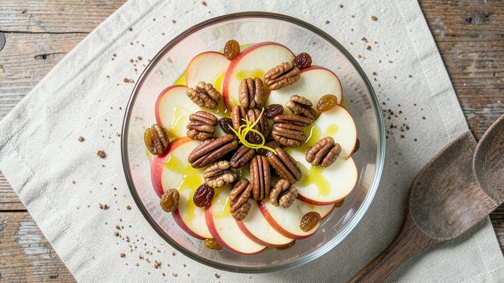 Apple Salad With Pecans and Raisins Recipe: Sweet-Savory Crunch in 10 Minutes