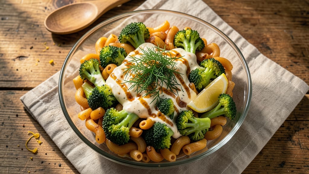 Broccoli and Macaroni Salad Recipe: Bright Green Bites With Zesty Lemon-Dill Kick