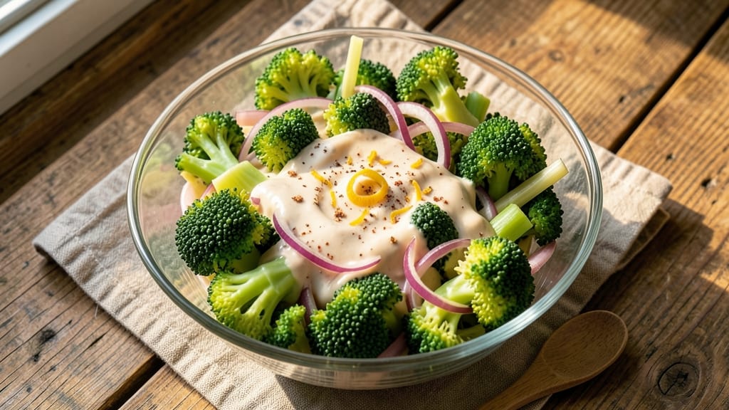 Broccoli Salad Recipe with Ranch Dressing: Crunchy Celery Crowns and Creamy Herb Harmony