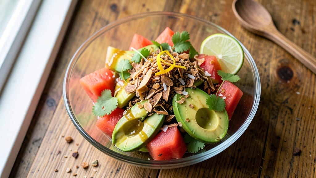 Avocado Watermelon Salad Recipe: Refreshing Sweet-Savory Balance with Citrus Zing