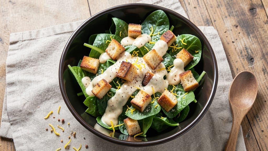 Caesar Salad Bowl Recipe: Crispy Croutons and Creamy Parmesan Magic