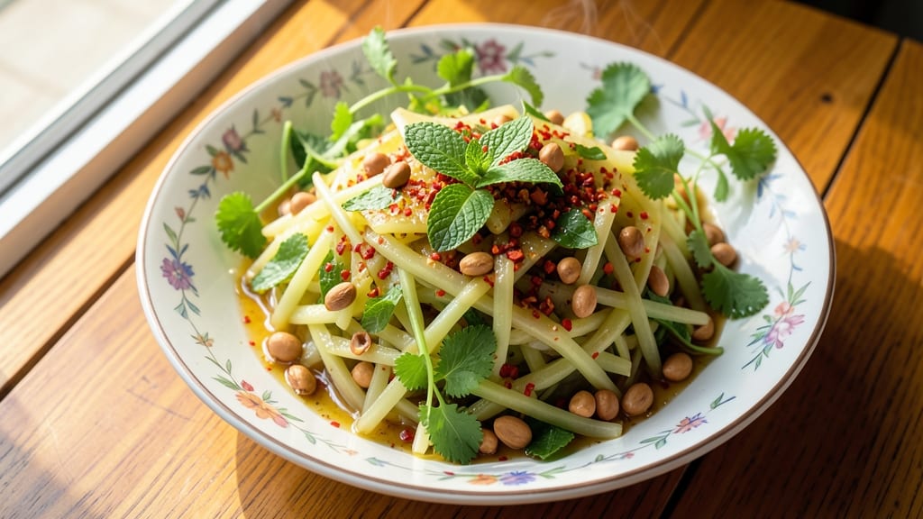 Burmese Papaya Salad Recipe: Tangy, Spicy, Crunchy Noodle Delight